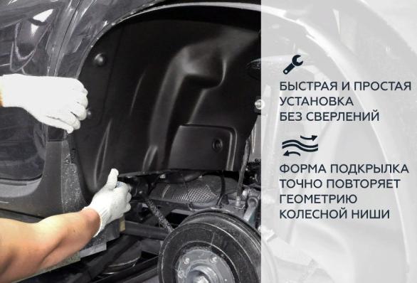 Подкрылки для Daewoo Matiz передняя пара Ново Пласт